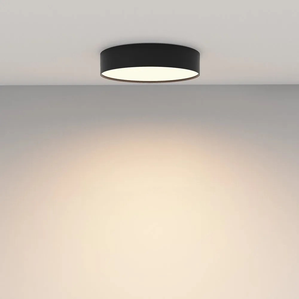 Plafoniera LED design tehnic Zoom D-30cm 3000K negru
