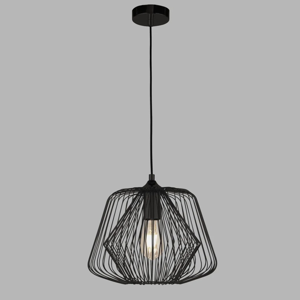 Lustra / Pendul design modern minimalist Bell Cage negru 0211BK SRT