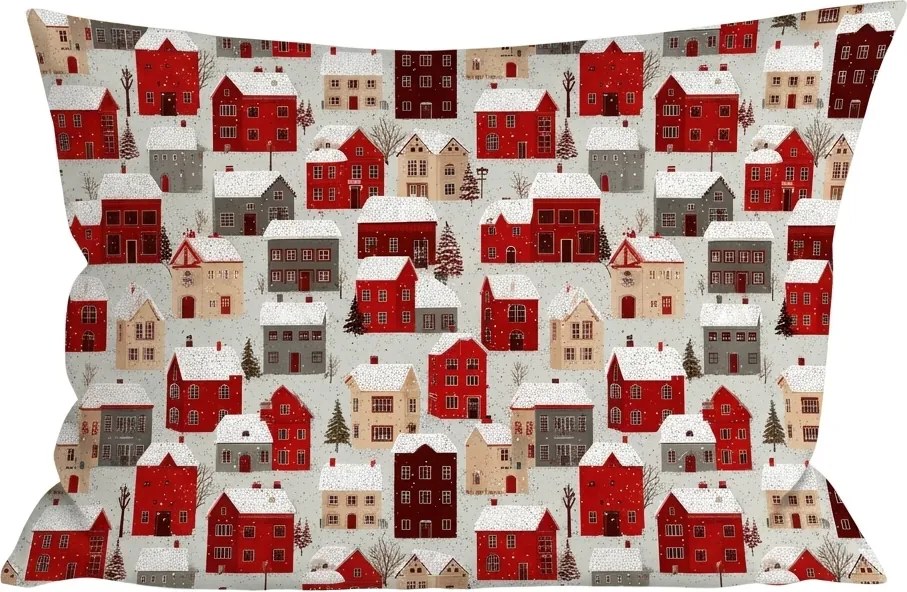 Fata de perna din bumbac MERRY VILLAGE 50x70 cm, colorat