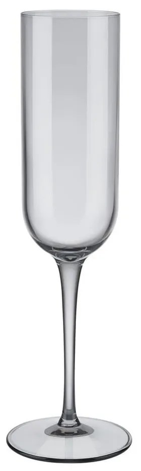 Set 4 pahare pentru șampanie Blomus Mira, 210 ml, gri