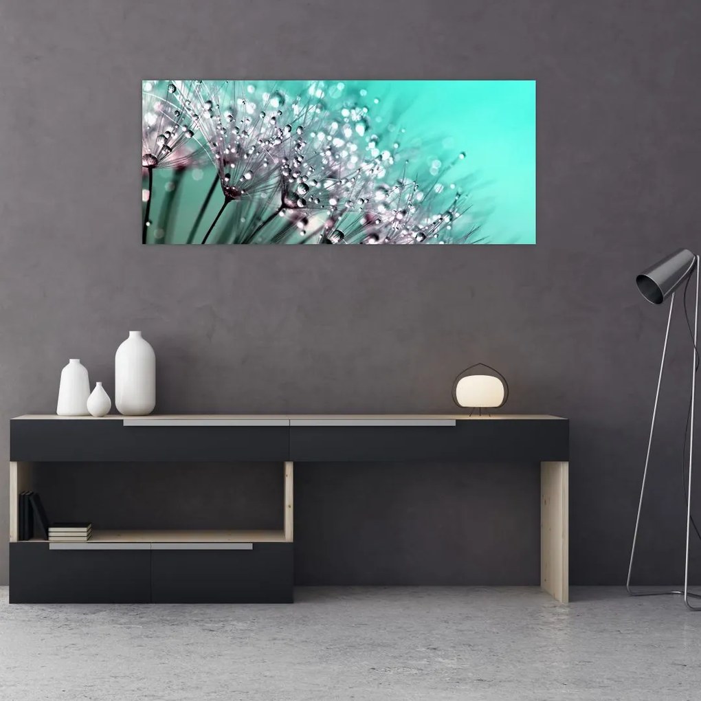 Tablou - planta cu rouă (120x50 cm)