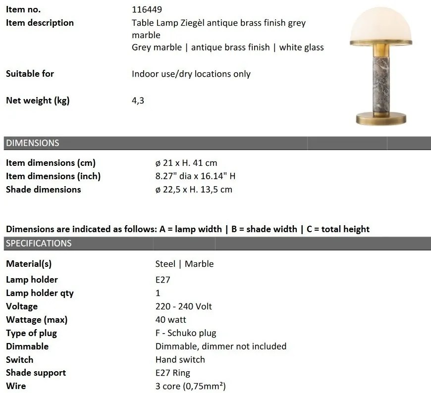 Veioza, Lampa de masa decorativa design LUX Ziegel