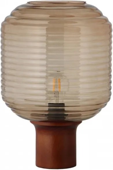 Veioza maro din sticla si lemn 38 cm Honey Frandsen Lighting