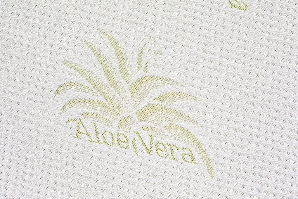 Topper saltea Aloe Vera Therapy Memory Arctic Gel 7 zone de confort, Green Future, 140x190 cm