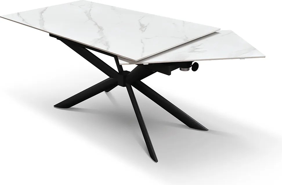 Masă Paris Rotativă extensibilă, ceramică-picior metalic 160 cm/90 cm/ 76 cm
