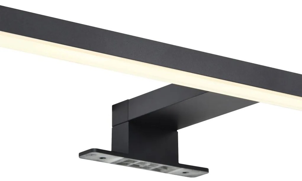 Aplica de perete LED pentru baie IP44 Marlee negru 3000K