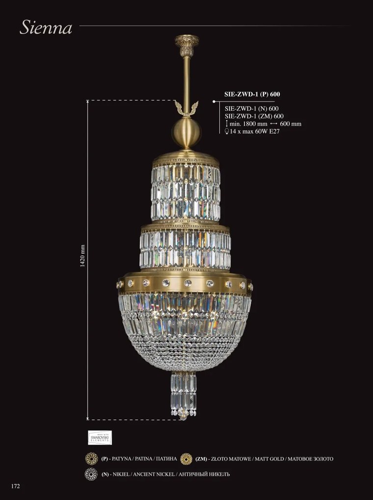 Candelabru regal, elegant design LUX Sienna