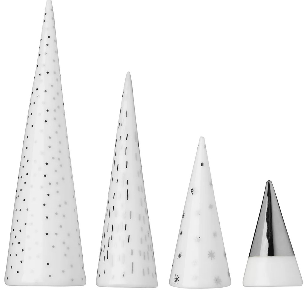 Set din portelan LITTLE WINTER FOREST, 4 bucati