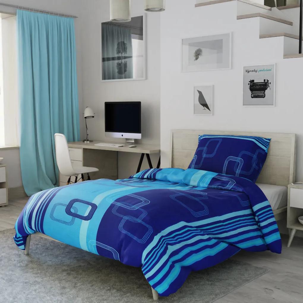 Petr Smolka Lenjerie de pat bumbac Tonda albastră Dimensiune lenjerie de pat: 70x90 cm, 140x200 cm