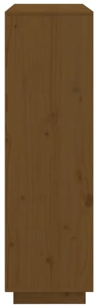 Dulap inalt, maro miere, 110,5x35x117 cm, lemn masiv de pin 1, maro miere