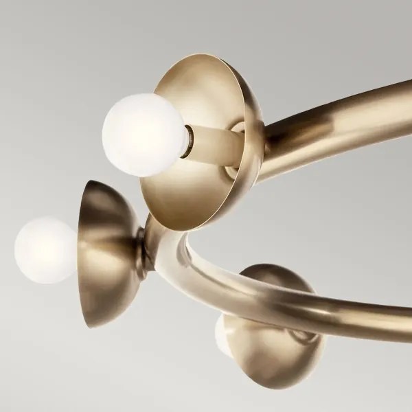 Kichler KL-PALTA9-CPZ - Candelabru suspendat pe cablu PALTA 9xE14/40W/230V auriu