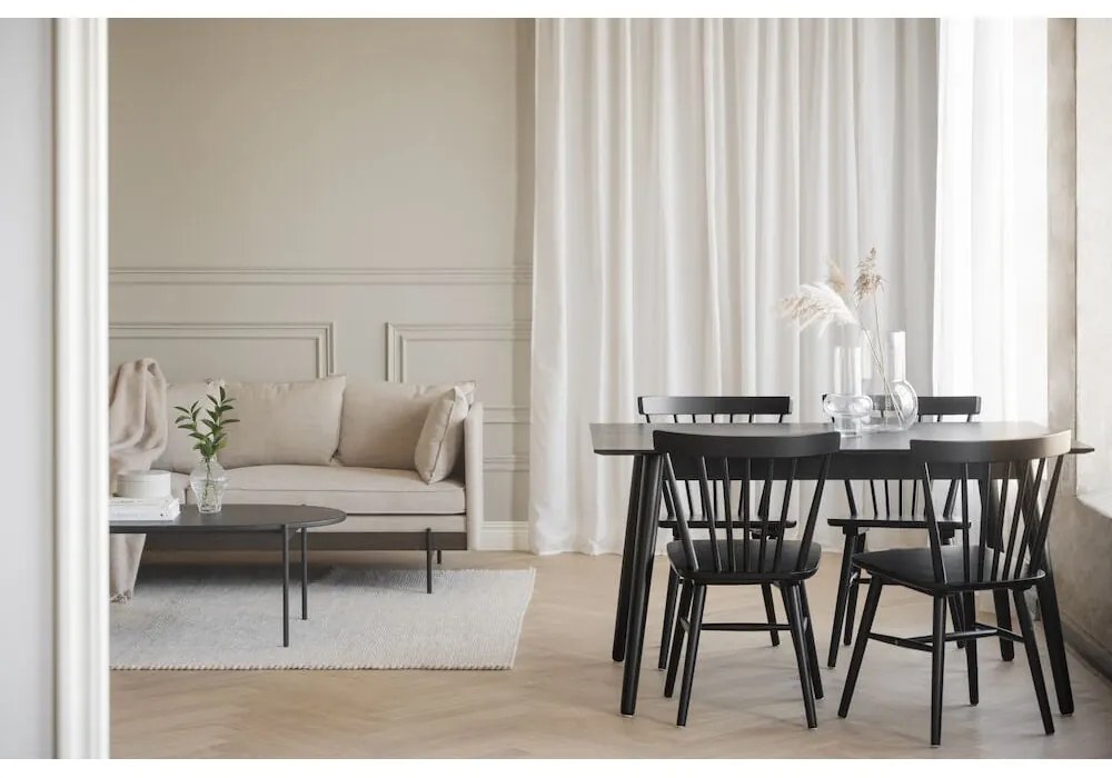 Masă de dining Rowico Lotta, 140 x 90 cm, negru