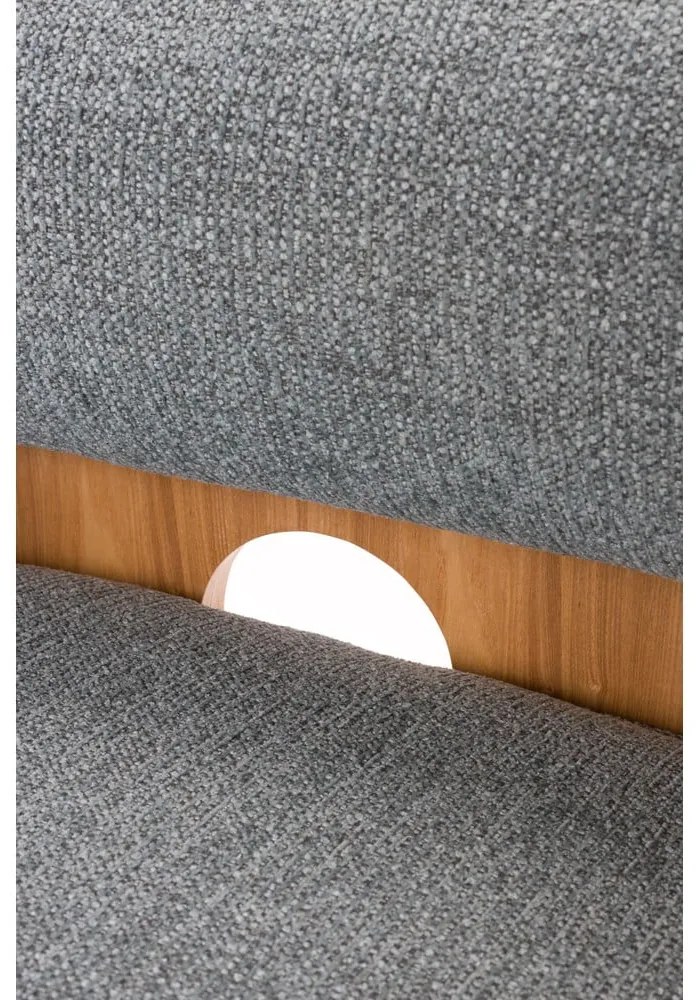 Fotoliu albastru prăfuit cu tapițerie din țesătură bouclé Oolong – Zuiver