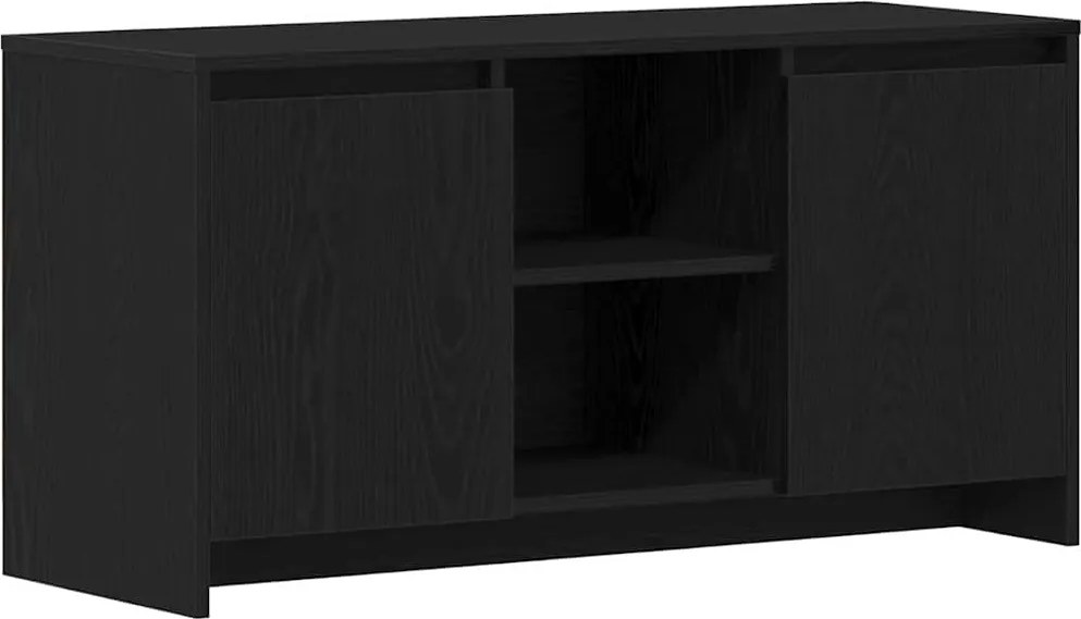 vidaXL Cabinet TV Stejar Negru 102 x 37,5 x 52,5 cm Lemn compozit