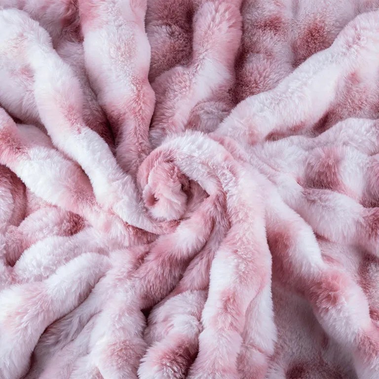 Pătură cu blăniţă NORA, roz, 140 x 200 cm