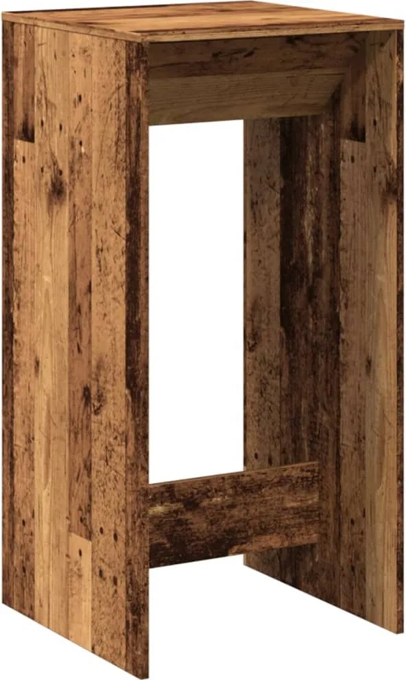 vidaXL Masă bar, lemn vechi, 51x50x103,5 cm, lemn prelucrat