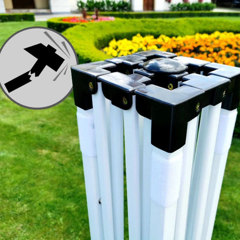 Cortină pliabilă 3x3m pentru Sărbători: Protecție impermeabilă și Asamblare rapidă - cu 3 pereți - Bej