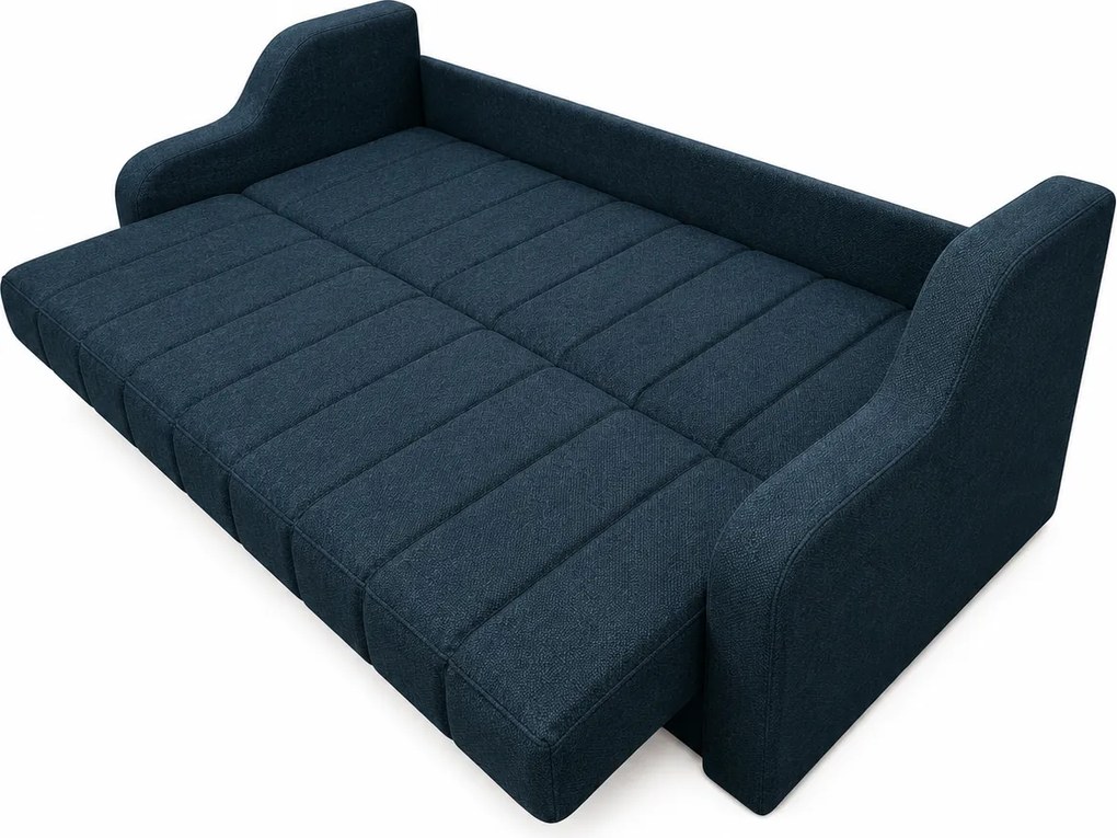 Canapea ALEX extensibila, 3 locuri, cu lada de depozitare, stofa bej, 220x90x90 Bej