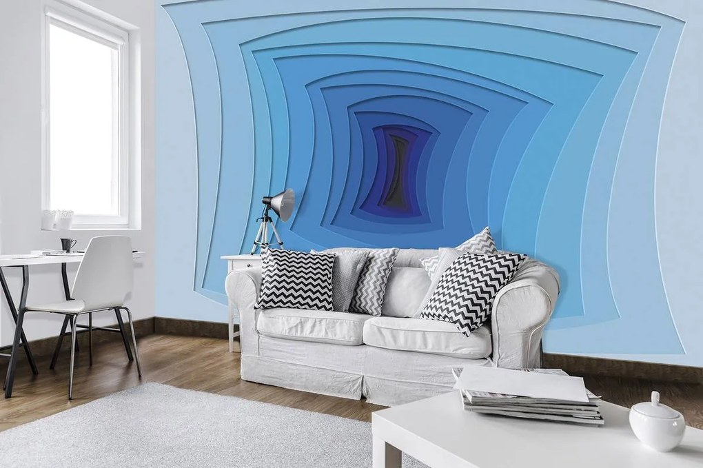 Fototapet - Tunelul albastru (254x184 cm)