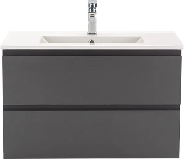 Vario Pull 80 dulap de bază cu chiuvetă alb-antracit