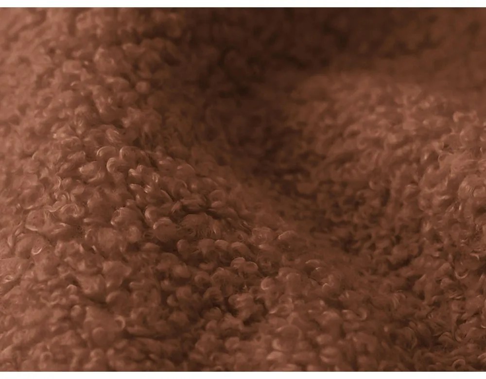 Pat matrimonial teracotă tapițat cu spațiu de depozitare cu somieră 180x200 cm Makapu – Makamii