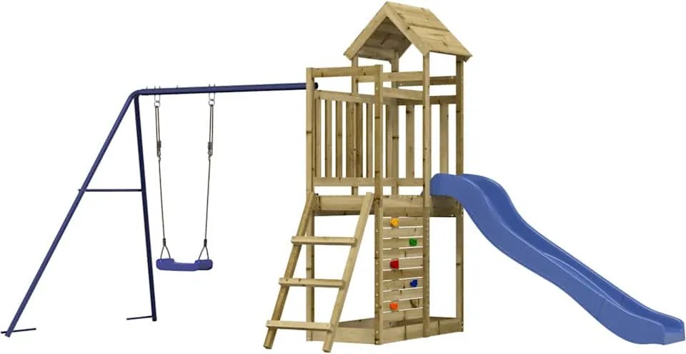 vidaXL Set de joacă pentru exterior, lemn de pin impregnat