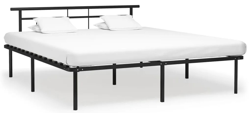 vidaXL Cadru de pat, negru, 180 x 200 cm, metal
