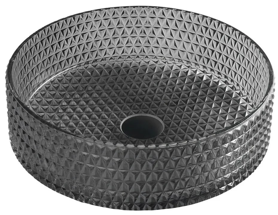 Chiuvetă neagră rotundă din sticlă ø 39,5 cm Maragua – Sapho