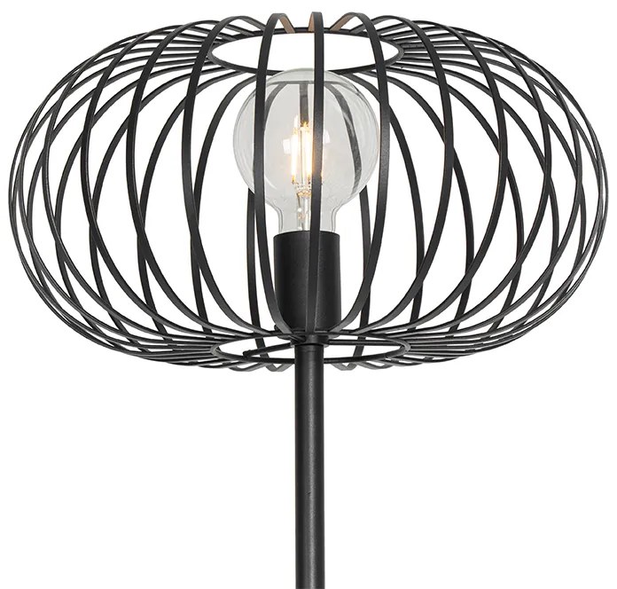 Lampa de podea de design neagră - Johanna