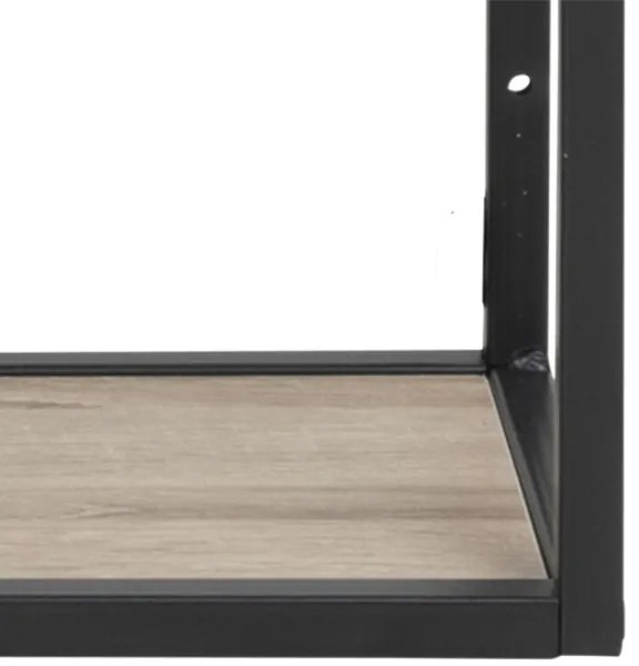 Poliță de perete SARON, stejar Sonoma/negru