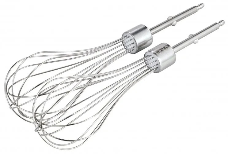 Mixer de mana Rosberg R51110KB, 300 W, 5 viteze + Turbo, Suport accesorii, Alb/Argintiu