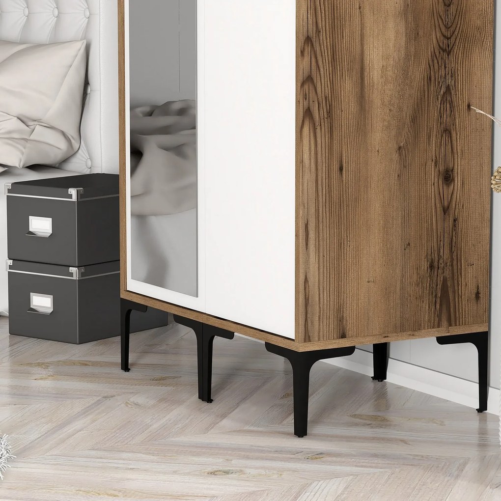 Dulap de haine Kiara RS (Nuc + Alb). 1088542