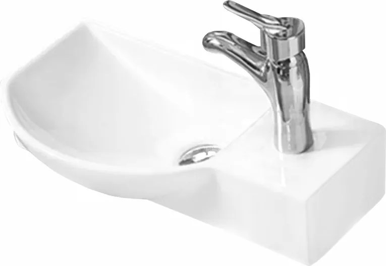 Mexen Hugo chiuvetă pe blat stânga 45 x 24 cm, albă - 21254500L