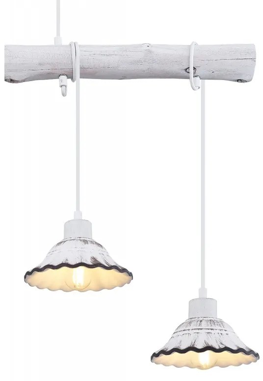 Lustra cu 4 pendule stil industrial JOWITA alb-negru