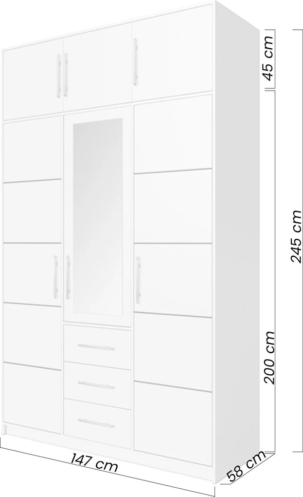 Dulap cu extensie Bali 147 cm - stejar sonoma