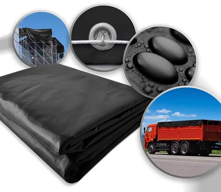 JAGO Prelata 650 g/m², plasă de aluminiu, gri, 4 x 7 m