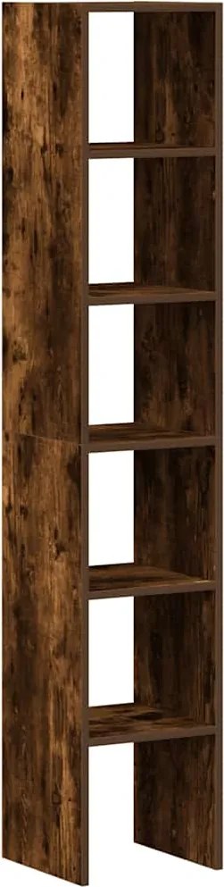 vidaXL Biblioteci 2 buc, stivuibile, Stejar fumuriu, lemn prelucrat