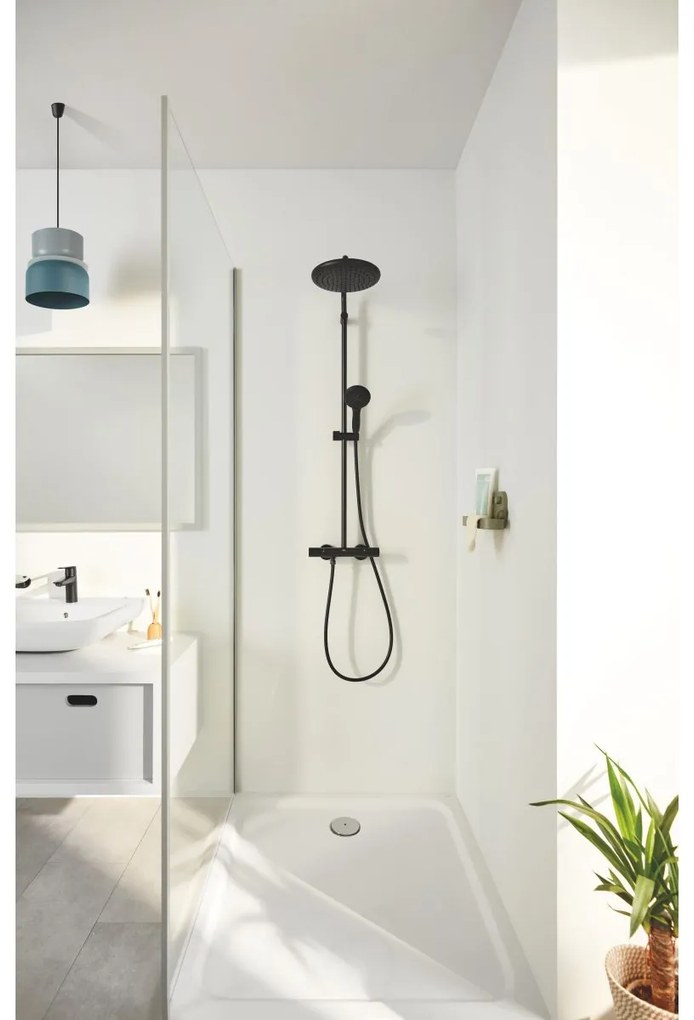 Grohe Vitalio Start System set de dus perete cu termostat da negru 266772431