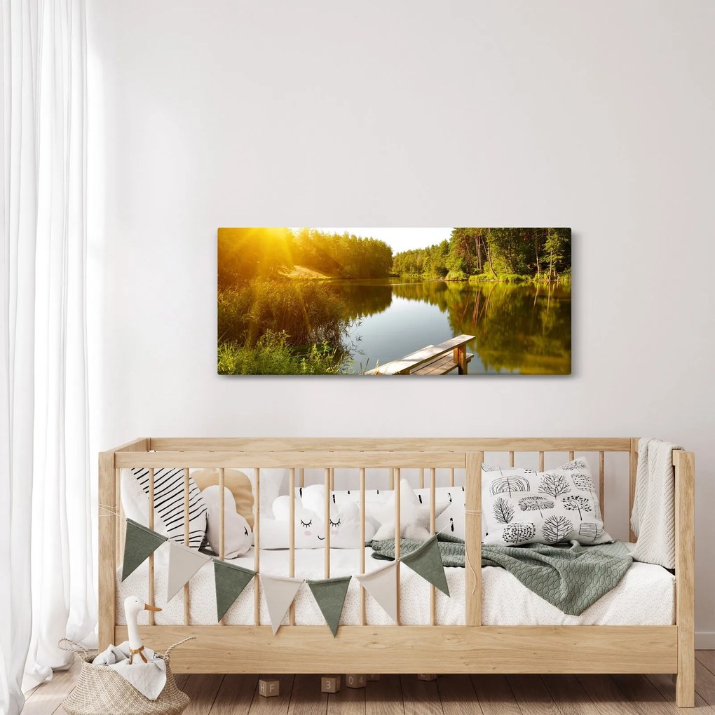 Tablou - Lac la munte (120x50 cm)
