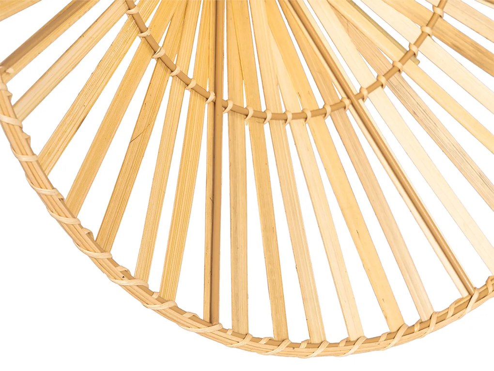 Lampă de perete orientală neagră cu bambus natural - Pua