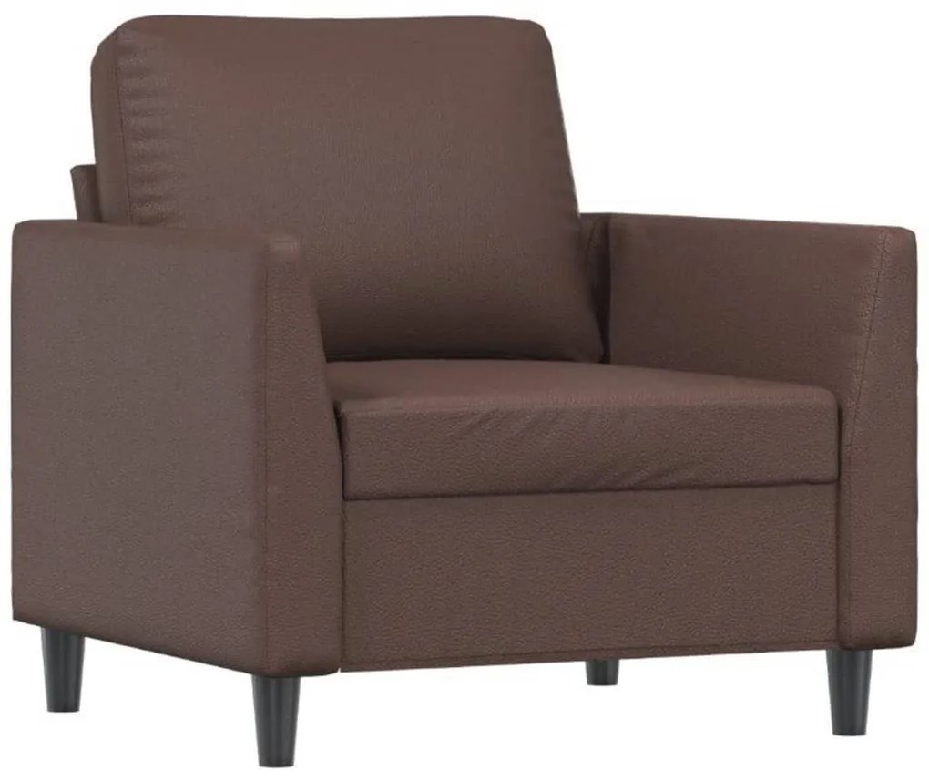 348907 vidaXL Canapea de o persoană, maro, 60 cm, piele ecologică