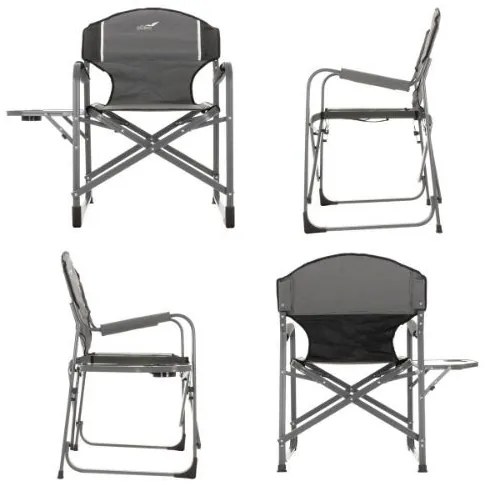 Scaun pliant de camping cu masă și suport pentru băuturi