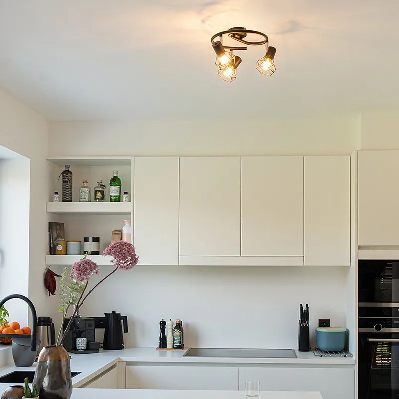 Spot orientabil și înclinabil negru inteligent cu 3 p45 wifi - Mosh