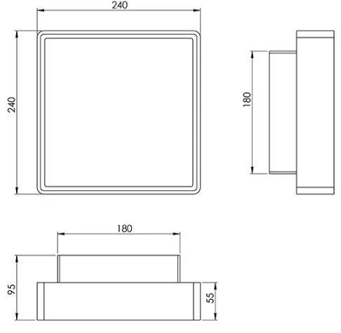 Corp de iluminat perete OBAN 1xE27/42W