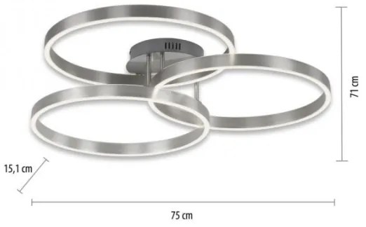 Plafonieră LED dimabilă Paul Neuhaus 6233-55 PAAN LED/45,5W/230V 2700-5000K + telecomandă