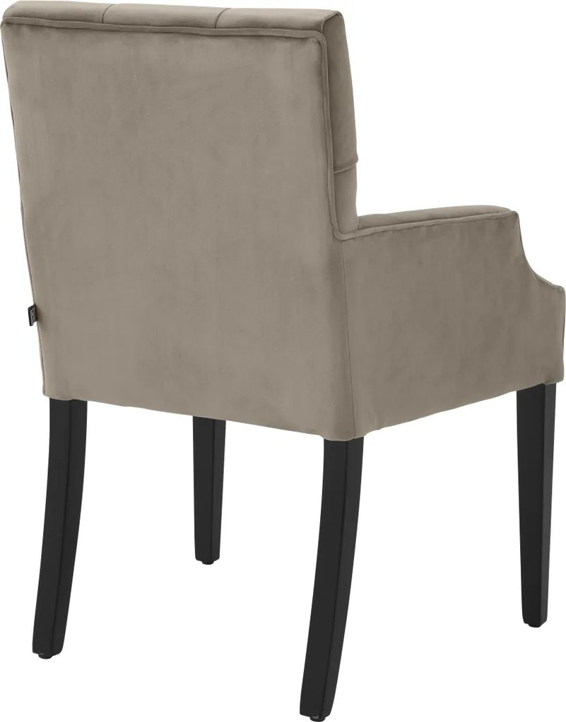 Scaun cu brate design elegant LUX Atena, catifea gri 113795 HZ