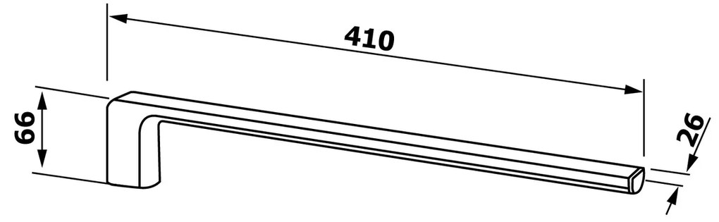 Suport fix pentru prosoape GEDY PI2213 Pirenei 41cm, argintiu