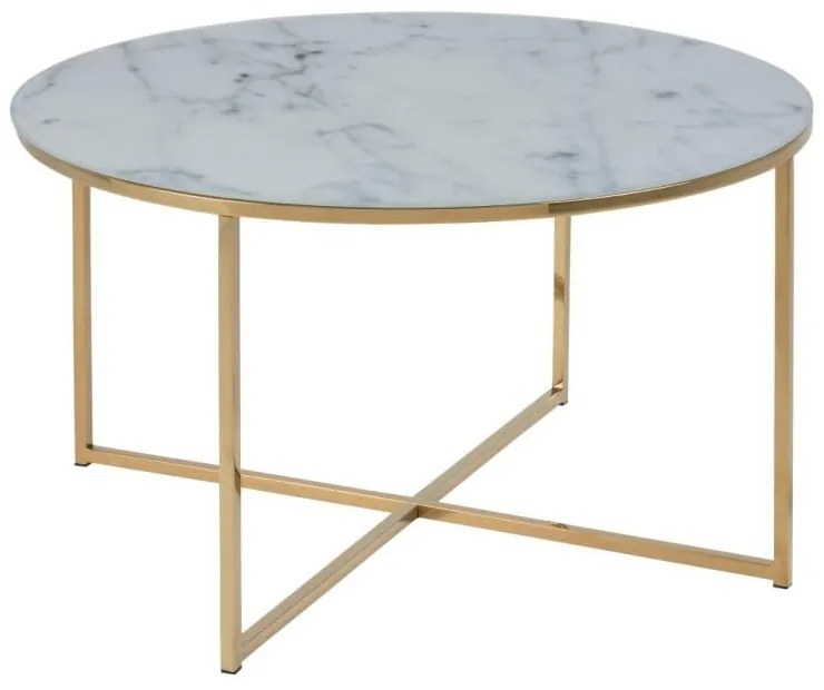 Măsuță de cafea Actona Alisma Golden, ø 80 cm