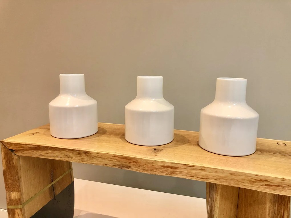 Vaza Medie Sakura Alb (Japan design handmade)