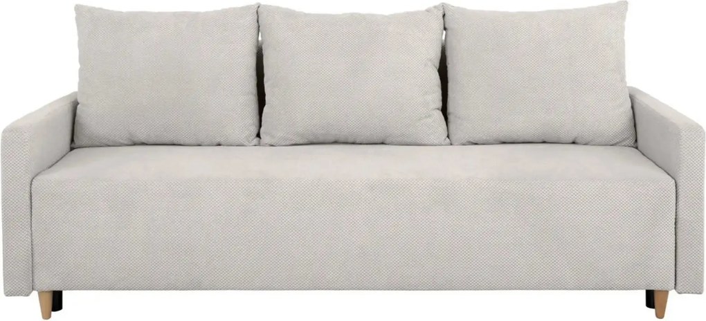 Canapea extensibila SIGMA, stofa catifelata bej - Onega 2, 208x90x92 c
